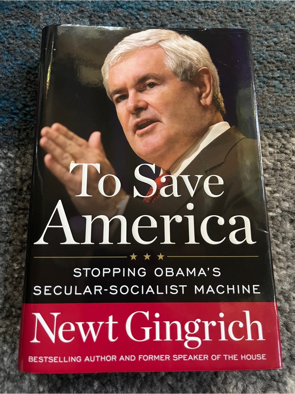 To Save America - Red and Black Hardcover Coffee Table Book